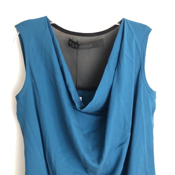 NWT Yigal Azrouel ‘Sheer Silk Back Cowl Neck Tank’ - Picture 5 of 8